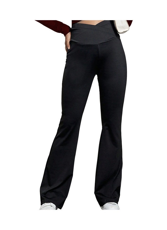 Maternity Pants With Cross Belly Support Belt, Close To The Belly, Soft And Comfortable