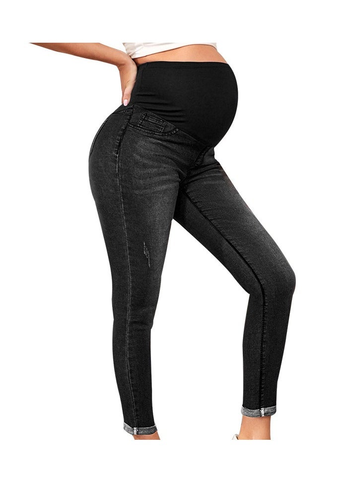 Maternity Jeans, High Waist and Belly Support