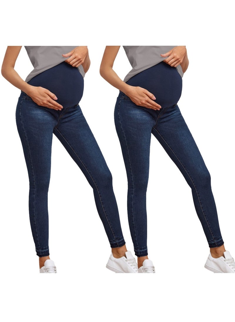 2-PACK Maternity Jeans, High Waist and Belly Support