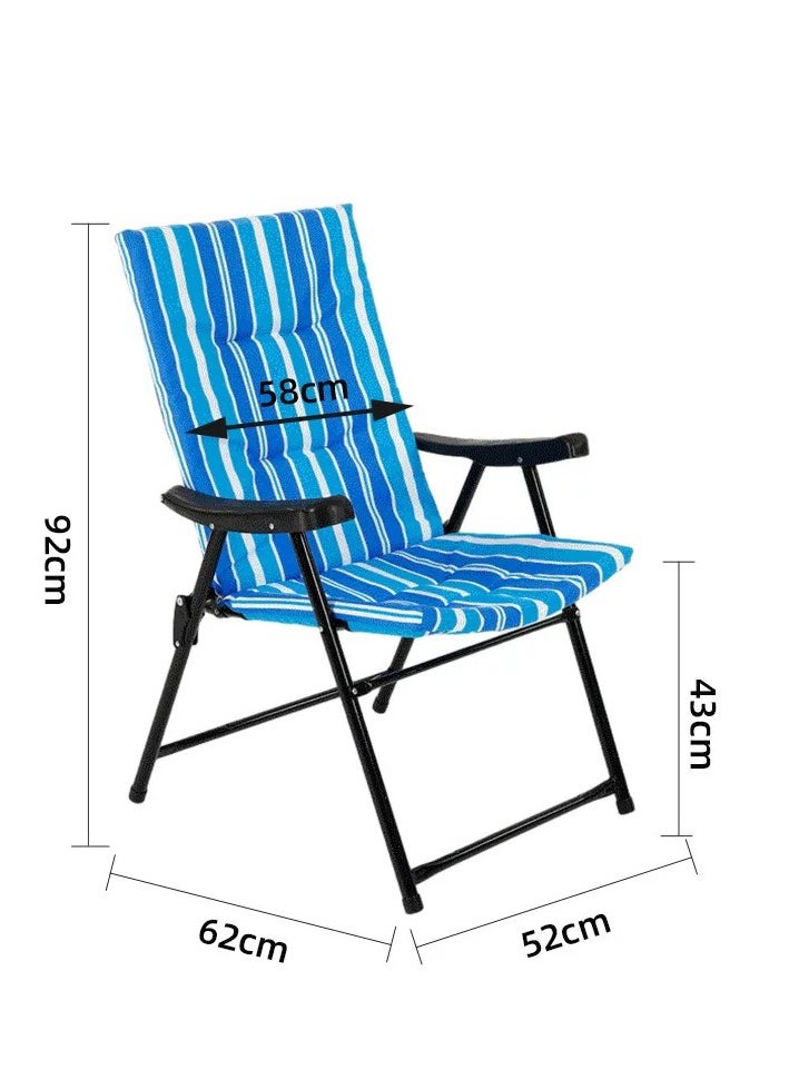 Folding Chair for Lunch Break, Courtyard Camping Outdoor Beach Chair, Portable Lazy Chair for Travel