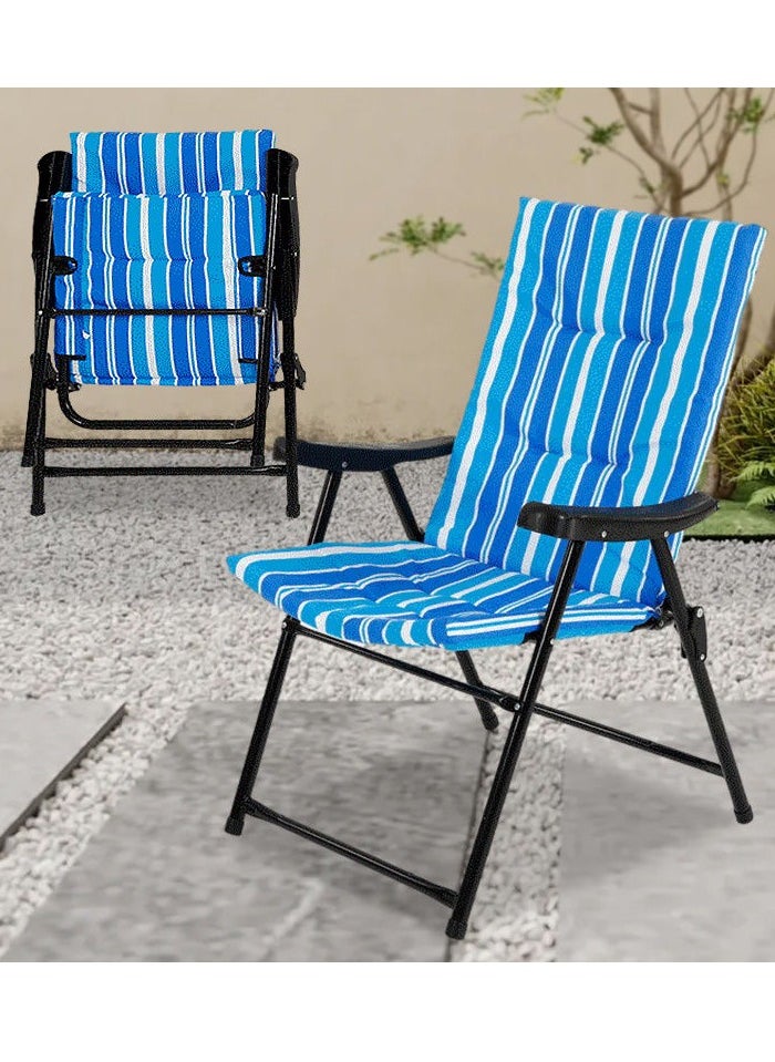 Folding Chair for Lunch Break, Courtyard Camping Outdoor Beach Chair, Portable Lazy Chair for Travel