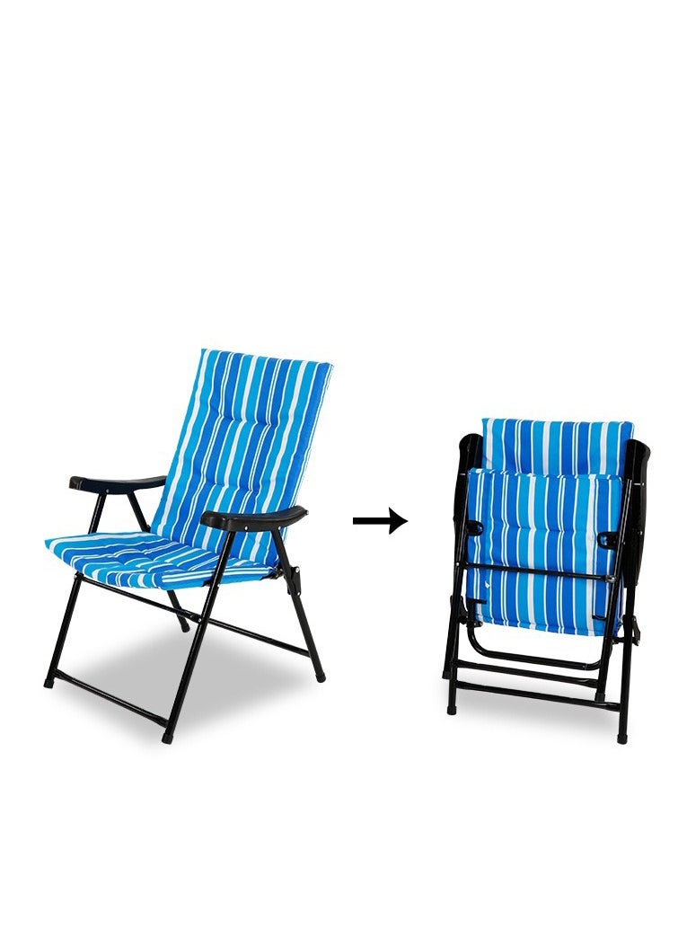 Folding Chair for Lunch Break, Courtyard Camping Outdoor Beach Chair, Portable Lazy Chair for Travel