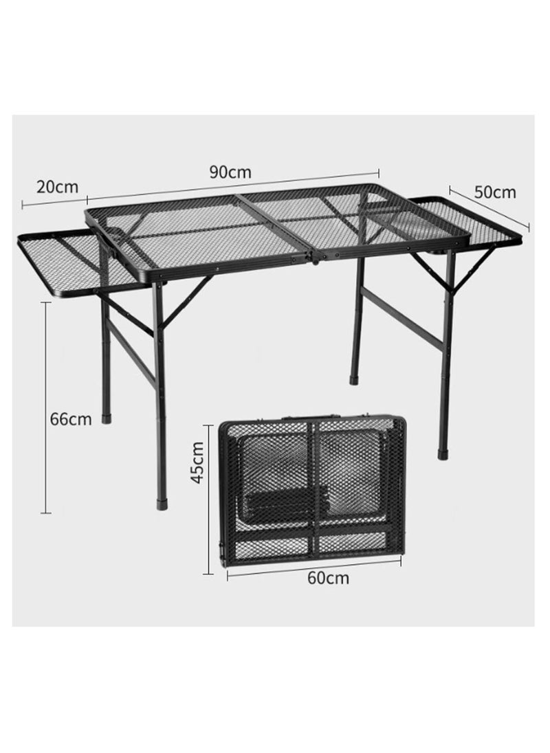 Outdoor Camping Folding Grill Table Portable Lightweight Metal Grill Stand for Outdoor