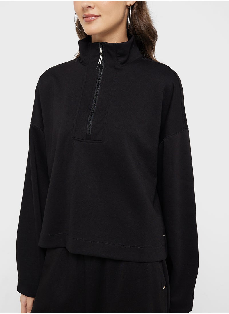 Zip Detailed Sweatshirt