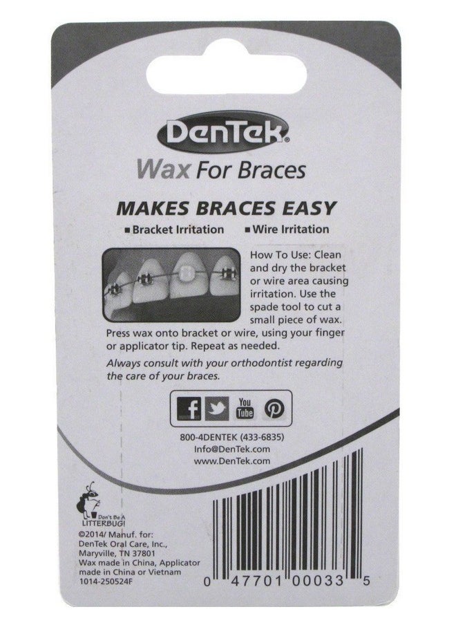 Ortho Flosser (2 Packs Of 30), & Dentek Wax For Braces