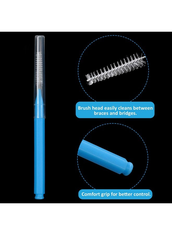 100 Pieces Braces Brush For Cleaner Interdental Brush Toothpick Dental Tooth Flossing Head Oral Dental Hygiene Flosser Toothpick Cleaners Tooth Cleaning Tool(Bright Colors,Multiple Sizes)