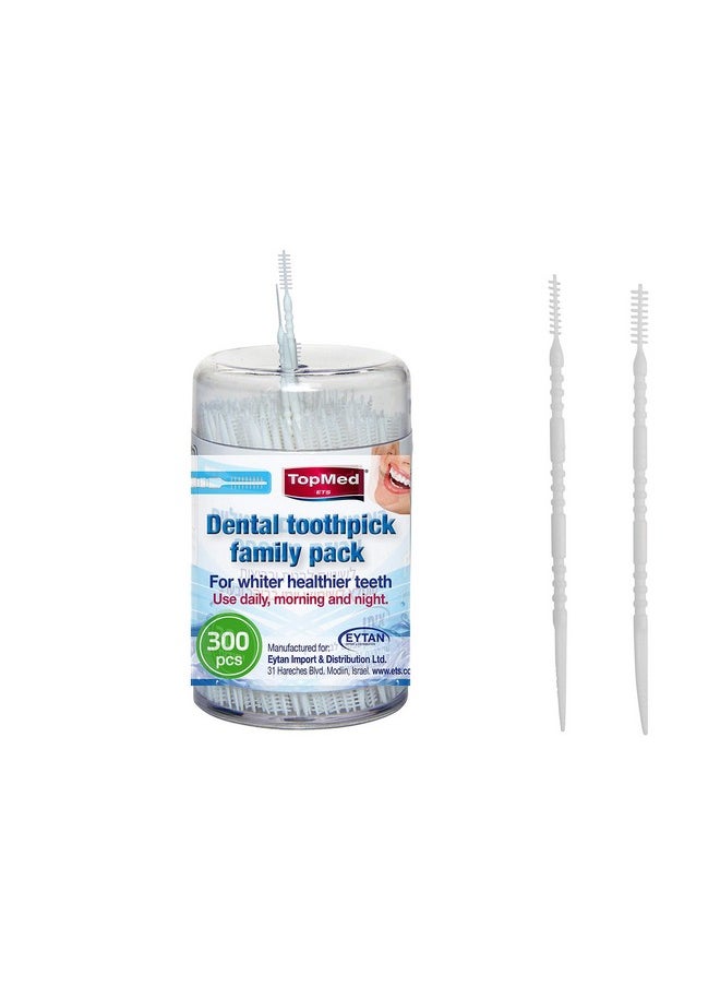 Brush Picks Toothpicks Hygiene Sticks (300 Count)
