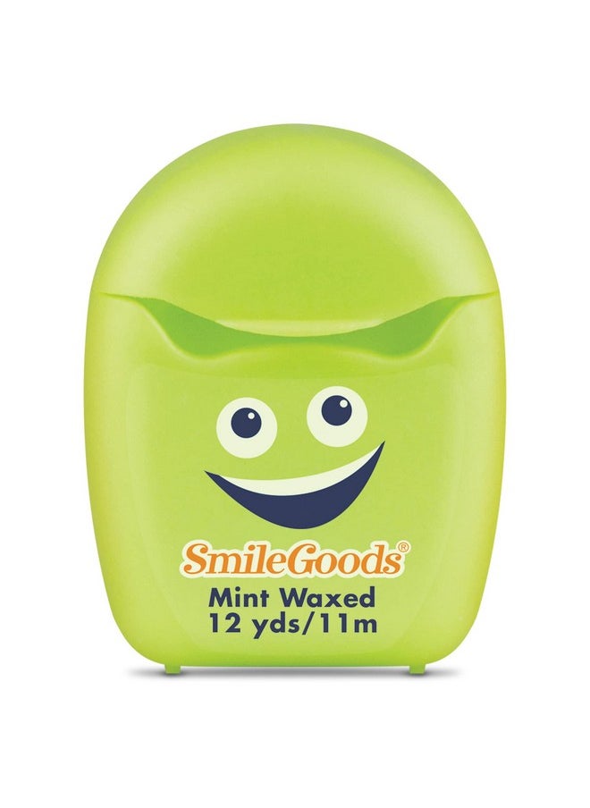 Smilegoods Cuties Mint Waxed 12 Yard Dental Floss, Mini Sample Size Floss For Giveaways, Travel, Kids, Adults, Patients, Assorted Bright Colors With Display Canister, Bulk 72 Pack