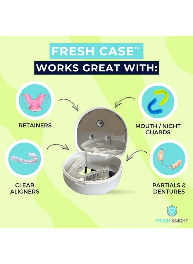 Uv Retainer Case | Uvc Retainer Cleaner, Disinfects Cleans And Removes Odors, Mouth Guard Case, Compatible For Invisalign Case, Retainer Cases | Fresh Case