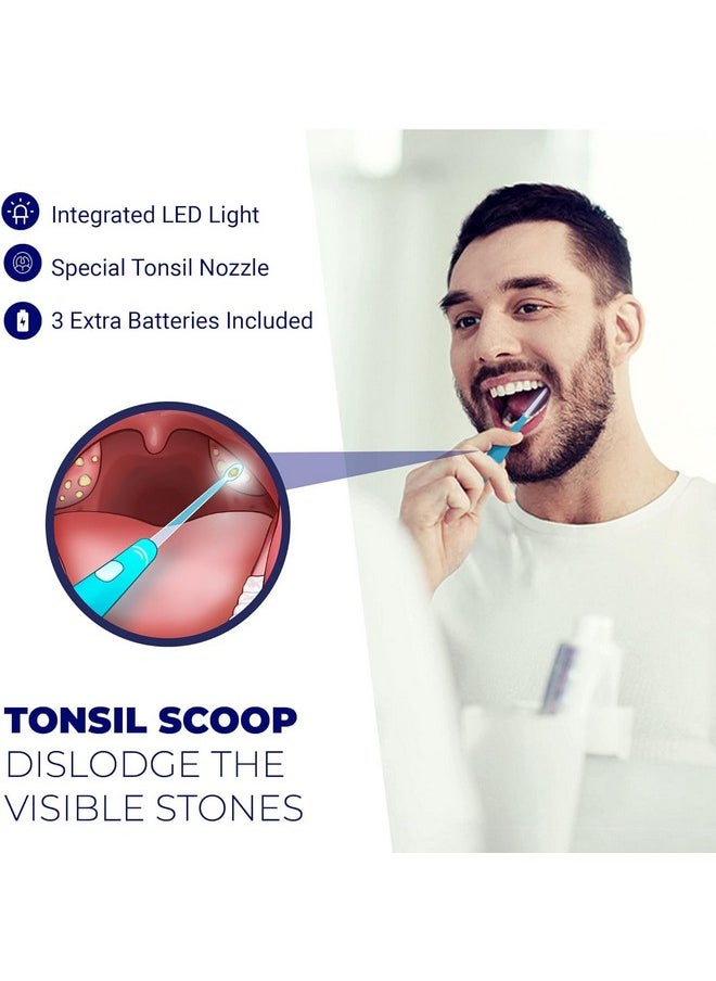 Tonsil Stone Remover - Tonsil Stone Removal Kit - Tonsillolith Remover Tool - Tonsil Cleaner - Fight Bad Breath - Tonsil Stone Removal Tool - Oral Irrigator - Tongue Scraper - 7 Pieces