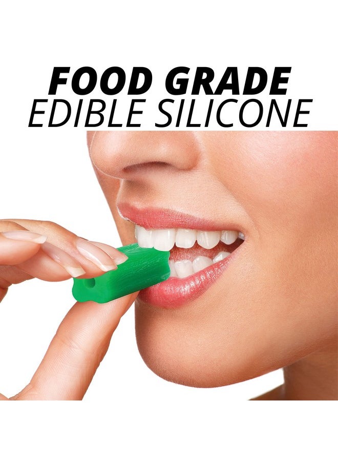 Square-Shaped Aligner Seater Chewies For Invisalign Trays - 5-Pack, Mint Scented, Storage Case