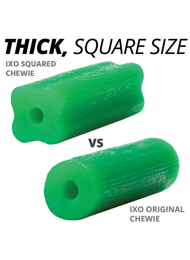 Square-Shaped Aligner Seater Chewies For Invisalign Trays - 5-Pack, Mint Scented, Storage Case