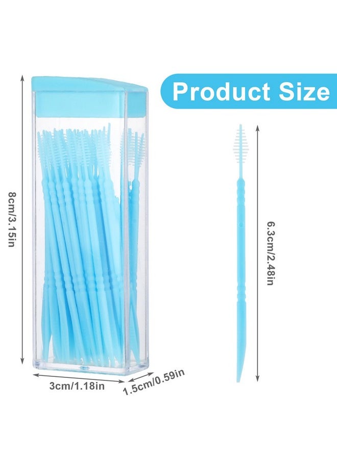 200Pcs Double Head 50Pcs/Box Plastic Toothpick Double-Head Dental Toothpicks, Dental Floss Interdental Toothpick Brush Teeth Stick