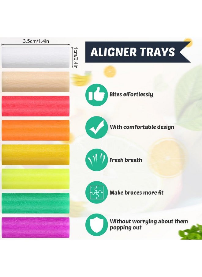 80 Pieces Chew Aligner Tray Seaters Colorful Aligner Seater Chew Chompers, 8 Colors