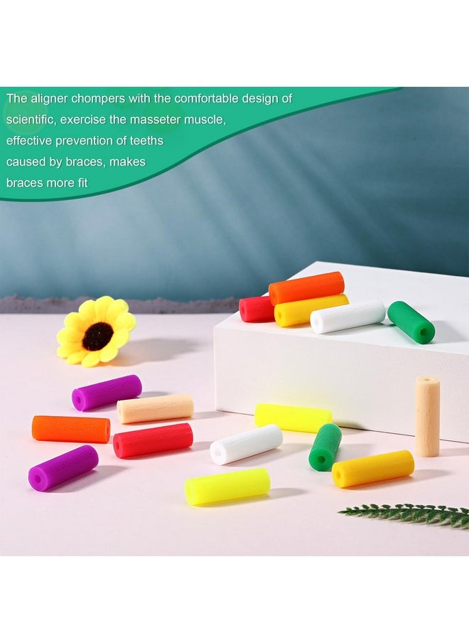 80 Pieces Chew Aligner Tray Seaters Colorful Aligner Seater Chew Chompers, 8 Colors