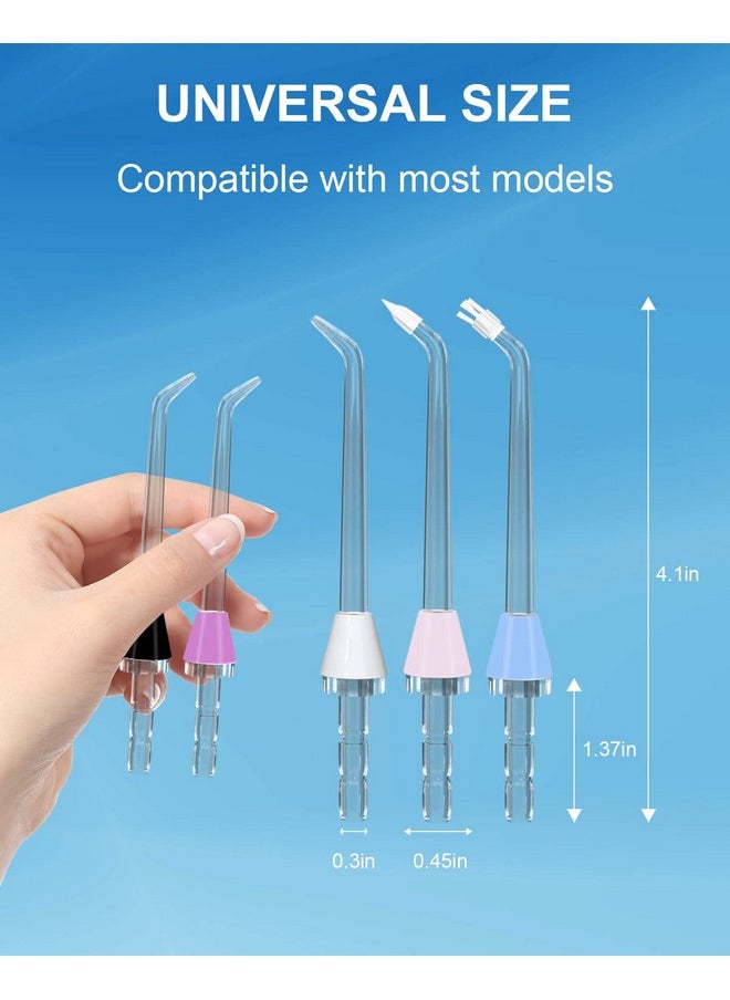 10 Pcs Replacement Jet Tips Oral Irrigator Nozzle Set Compatible With Waterpik Water Flosser, Includes Classic Tips Periodontal Pocket Tips And Plaque Seeker Tips