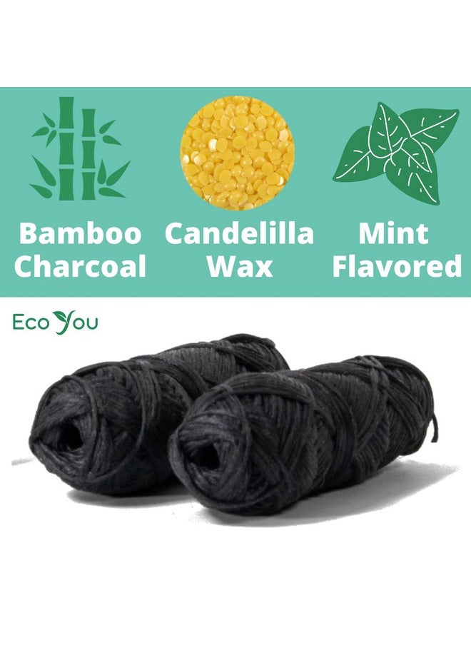 Bamboo Charcoal Dental Floss | Mint & Candelilla Wax | Vegan & Biodegradable