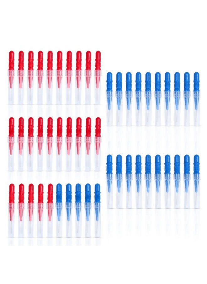 50 Count Interdental Brush,Toothpick Tooth Flossing Head Oral Dental Hygiene Brush, Tooth Cleaning Tool (Red+Blue)