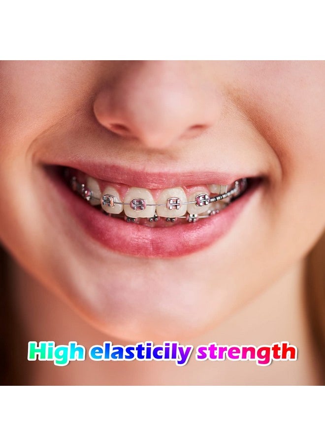 2080 O-Rings Multicolor Orthodontic Ligature Ties Elastic Teeth Orthodontic Ligature Rubber Bands For Braces
