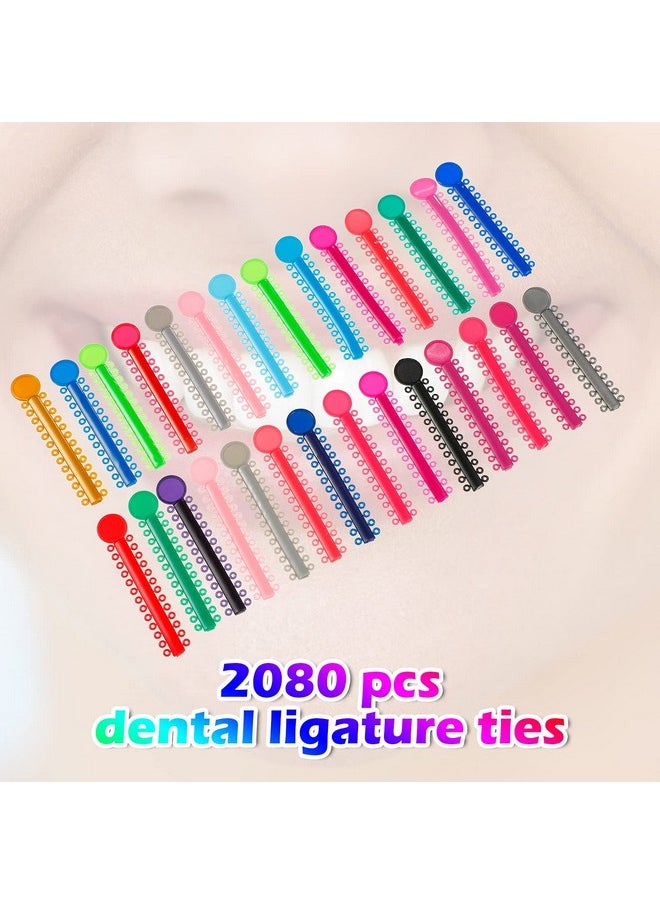 2080 O-Rings Multicolor Orthodontic Ligature Ties Elastic Teeth Orthodontic Ligature Rubber Bands For Braces