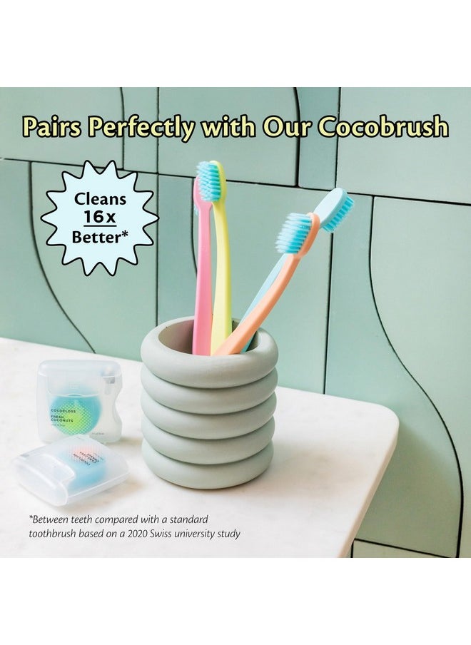 Woven Dental Floss, Refills Set, Dentist-Designed Oral Care, Mint, Waxed, Expanding, Vegan, Kid-Friendly String Floss With Coconut Oil, 3 Refill Spools (33 Yd Each)