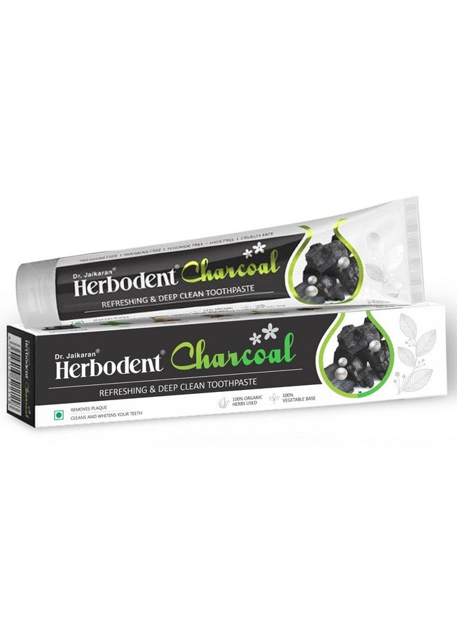 ® Charcoal Toothpaste | Whitens Teeth & Fresh Breath | No Bleach, No Fluoride | Activated Bamboo Charcoal & Organic Herbs -Wheat Germ Oil, Thyme Oil, Clove Oil - 6.53 Oz (1)