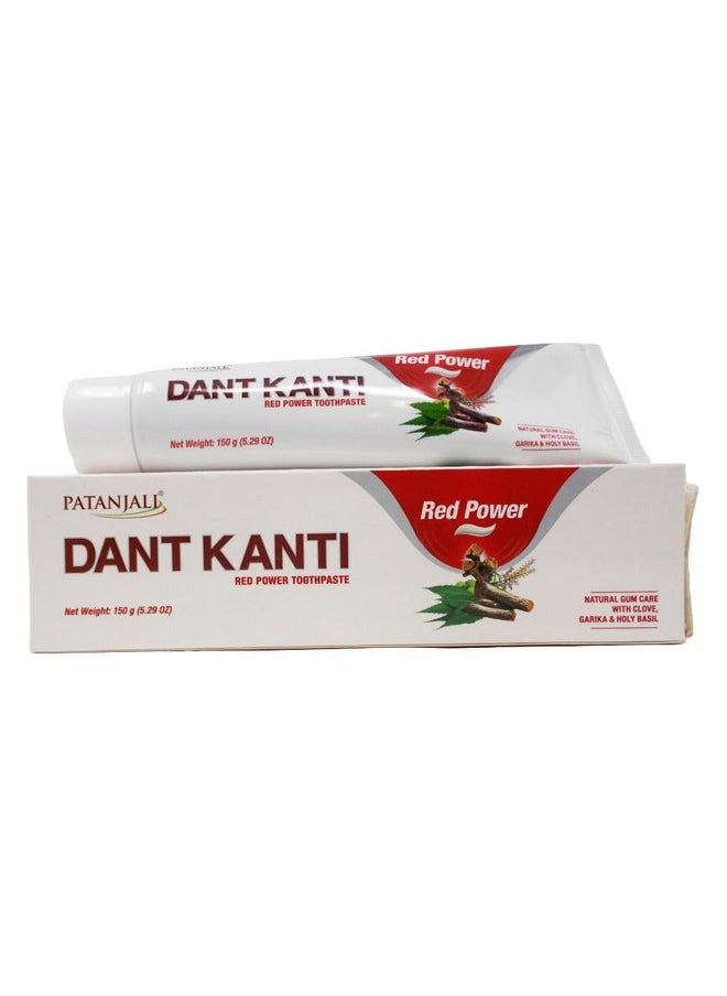 Dant Kanti Red Power Toothpaste 150G (5.29Oz) - Us Shipment, Premium Dental Care For Healthy Gums And Teeth
