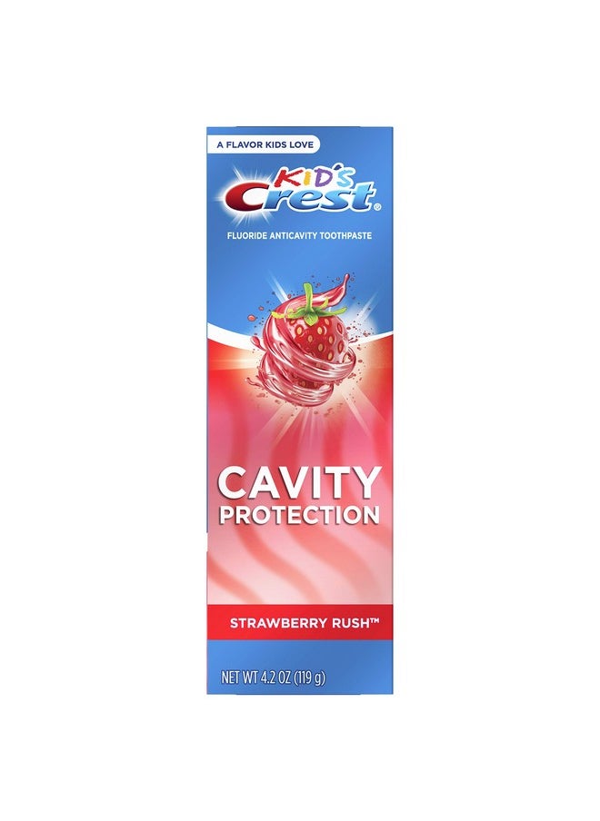 Kid'S Cavity Protection Fluoride Toothpaste Rush, Strawberry, 4.2 Ounce