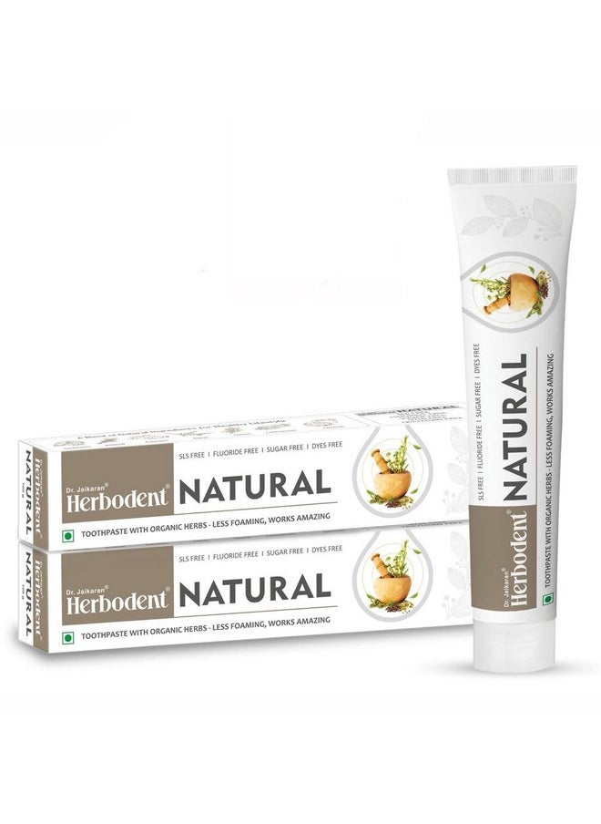 ® Natural Toothpaste - 3.53 Oz Pack Of 2 | Less Foaming, Works Amazing | Sls Free | Fluoride Free | Herbal Toothpaste With Neem, Clove & More Herbs