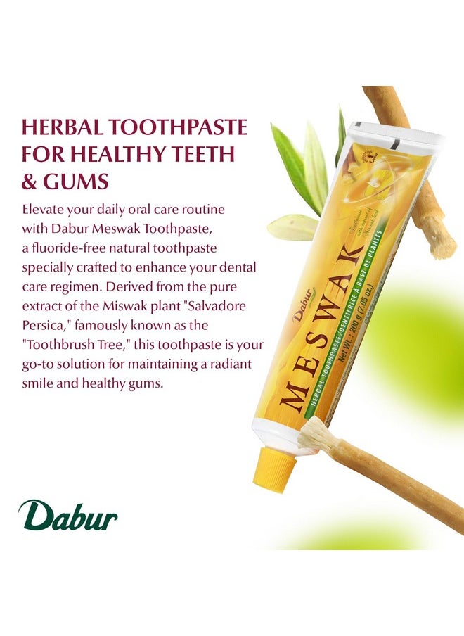 Meswak Toothpaste - Fluoride Free Toothpaste, Natural Toothpaste For Oral & Gum Health, Toothpaste For Dental Care. Natural Toothpaste With Miswak Essence, Daily Toothpaste For Oral Care