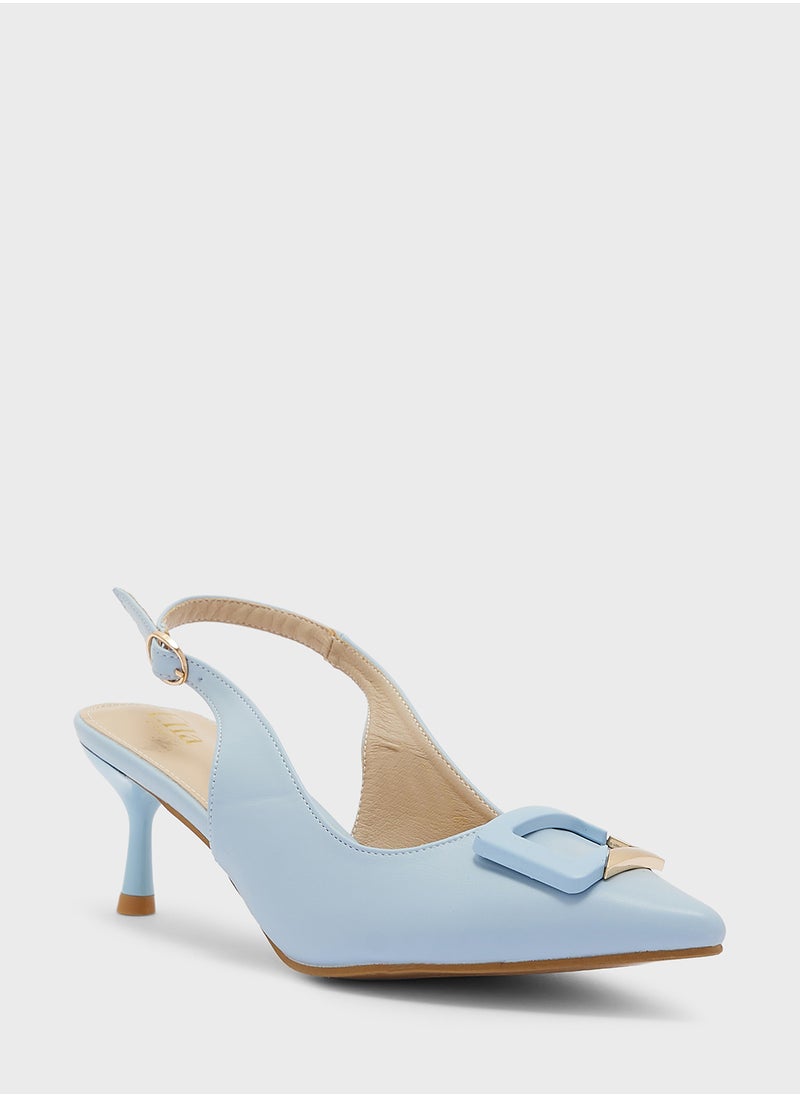 Trim Detail Sling Back Pump