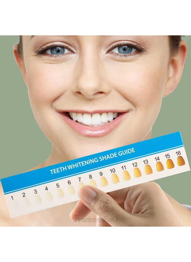 , 20 Pack Teeth Whitening Shade Guide Paper Tooth Bleaching Shade Chart For Household Oral Care