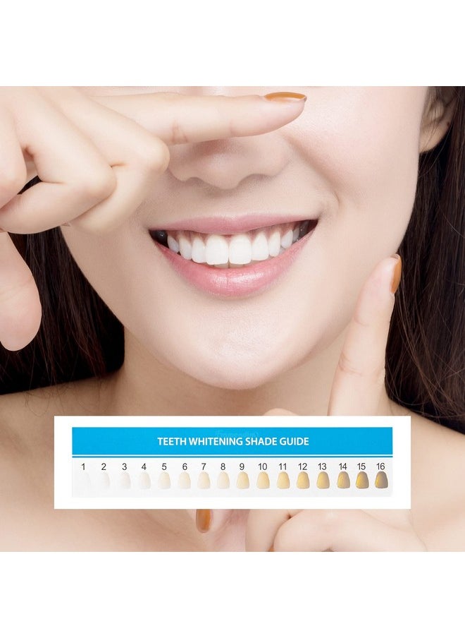 , 20 Pack Teeth Whitening Shade Guide Paper Tooth Bleaching Shade Chart For Household Oral Care