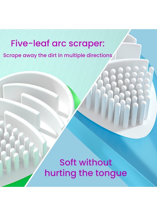 Double-Side Desiged Tongue Scraper, Ultra-Soft Tongue Brush Tongue Cleaner (3 Pack)