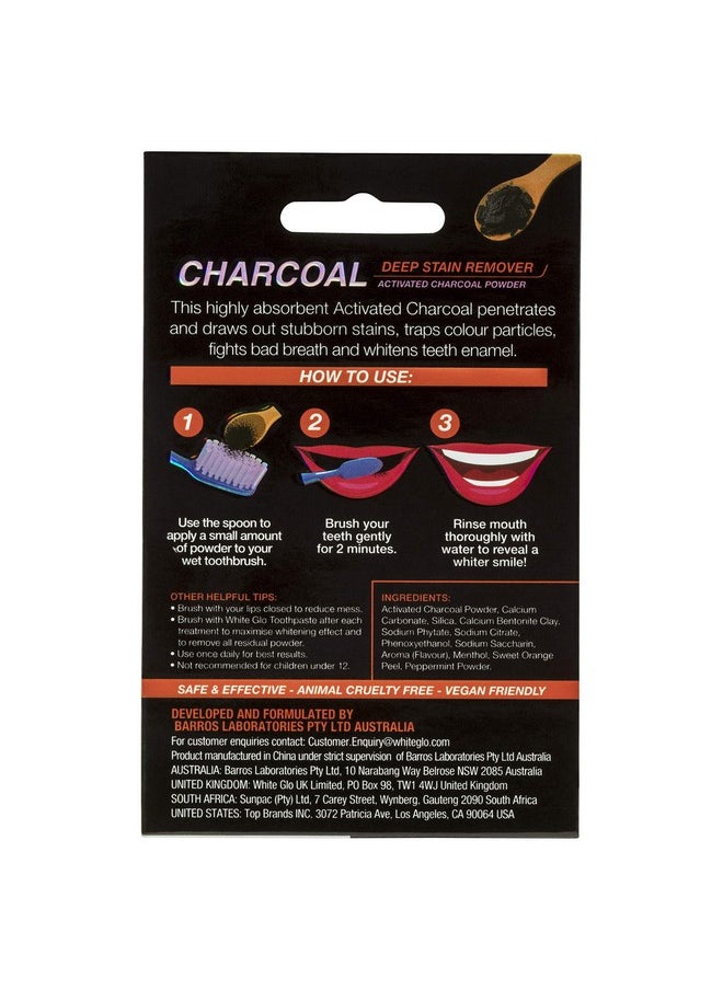 Activated Charcoal Teeth Whitening Powder, Highly Absobent To Clean Deep Stains And Discolouration, Fresh Mint Flavour (Pack Of 6)