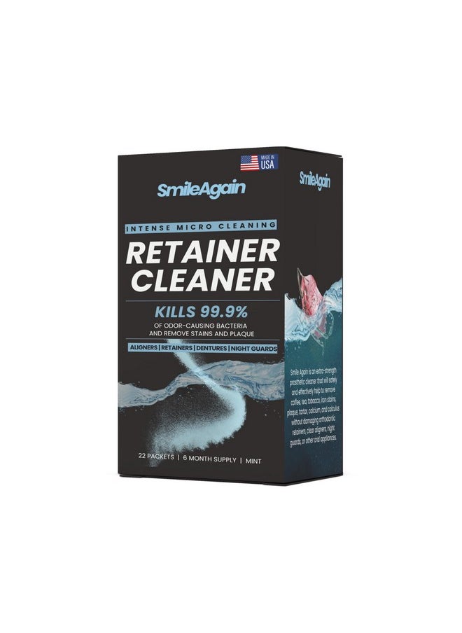 Denture / Retainer Cleaning Kit - Clean Any Removable Dental Device With A Powerful Sonic Bath - Cleaner For Night & Mouth Guards, Aligners & More - Powerful Cleaning System