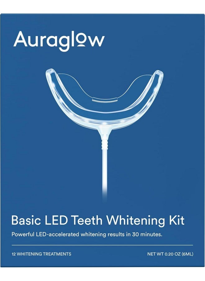 Teeth Whitening Kit, Wired Led Accelerator Light, 35% Carbamide Peroxide Teeth Whitening Gel, 12 Whitening Treatments, (2) 3Ml Whitening Gel Syringes, Whiten Teeth Faster