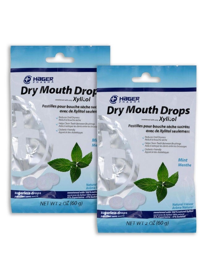 Dry Mouth Drops - Mint - Gluten Free - 2 Oz (Pack Of 2)