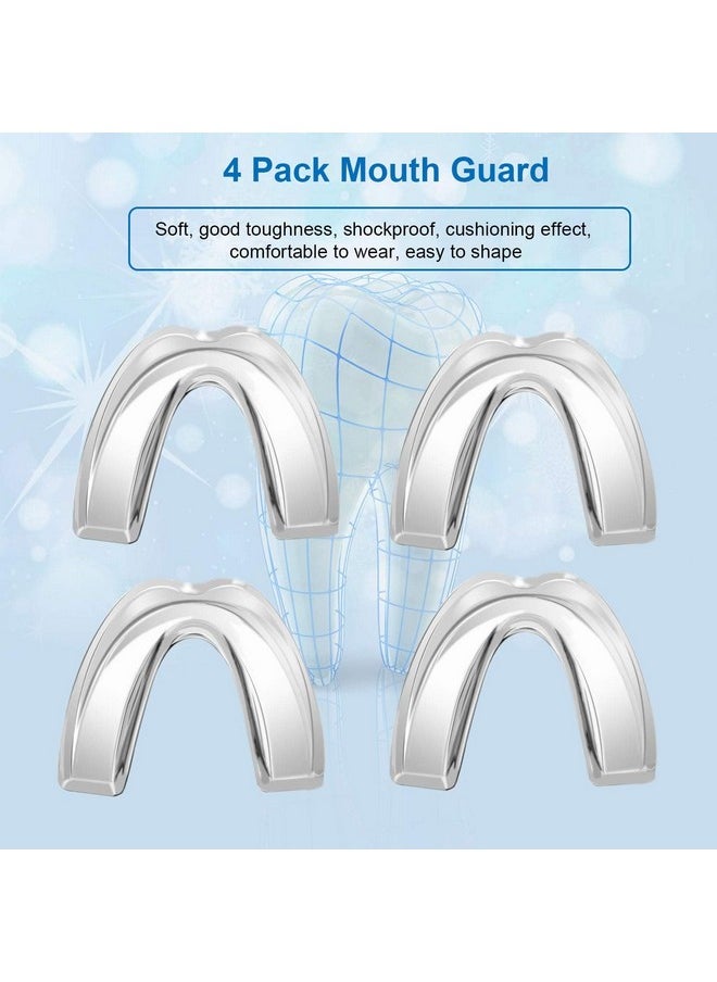 Kids Mouth Guard For Grinding Teeth, Teeth Grinding Mouth Guard For Sleep, Kids Moldable Custom Night Bite Guards, Clenching, Bruxism, Sport Athletic, Whitening Tray (4 Pack)