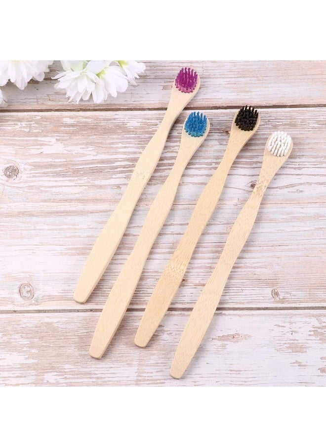 Toothbrush Adults Brush 4Pcs Bamboo Brush Oral Bad Breath Brush Deep Cleaning Tool For Men Women Adults Cleaning