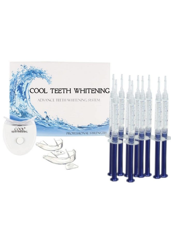 Kit 10 Syringes (3Ml) New Strongest 44% Carbamide Peroxide Teeth Whitening Gel Vegan Light And Trays Included