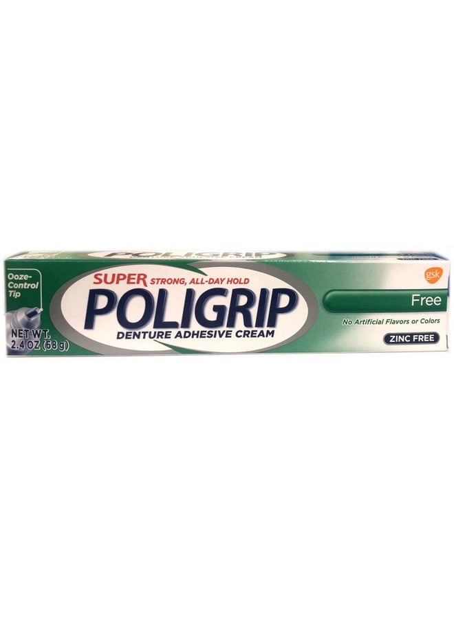 Super Poligrip Denture Adhesive Cream: 2 Packs Of 2.4 Oz