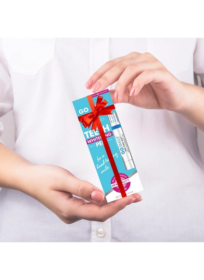 On The Go Teeth Whitening Pen, Teeth Whitener & Stain Remover Self Care Gifts For Women & Men - Whitening Strips Alternative - Travel Size For Gift Basket Or Stocking Stuffers, Mint, 1.3Ml