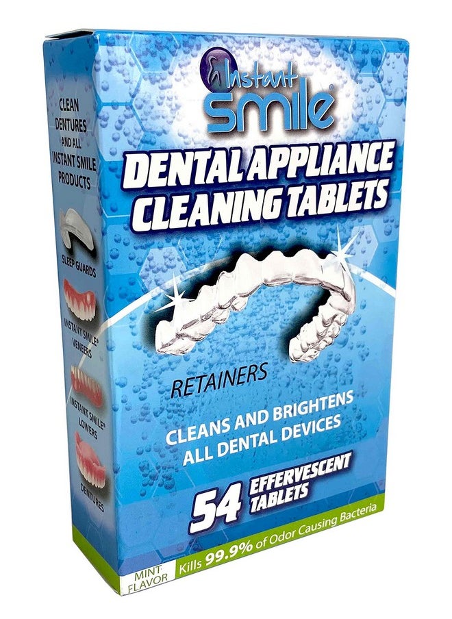 Retainers Mint Flavored Effervescent Denture Cleaning 54 Tablets