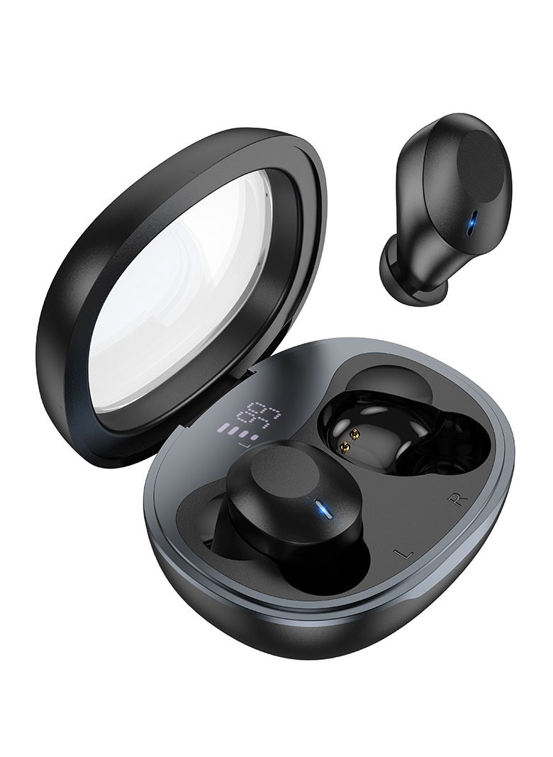 hoco EQ3 Smart True Wireless Bluetooth Headset – 7-Hour Playtime, Transparent Case, Digital Display, and Siri Support