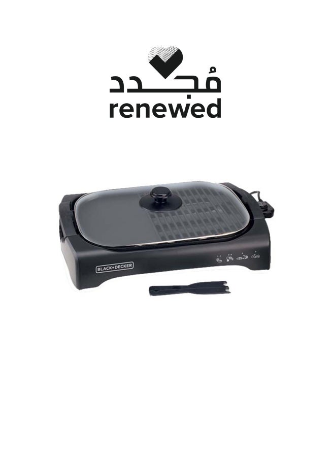 Renewed - Electric Health Grill With Glass Lid (Damaged Box) 2200 W LGM70-B5 Black