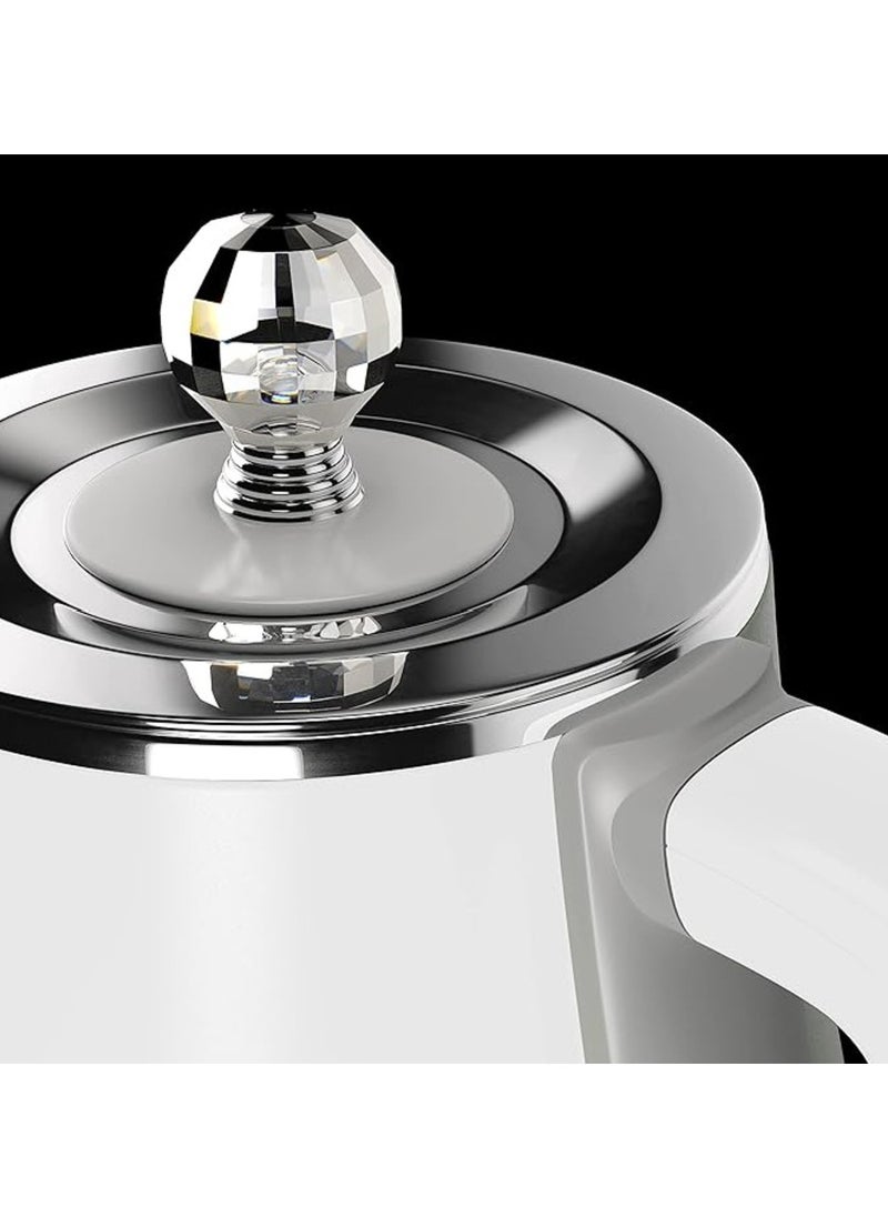 Stainless Steel Electric Kettle 1.8L with Double Layer Body & Detachable Lid YD-1830 Indicator Light Temperature Control with Overheat Protection