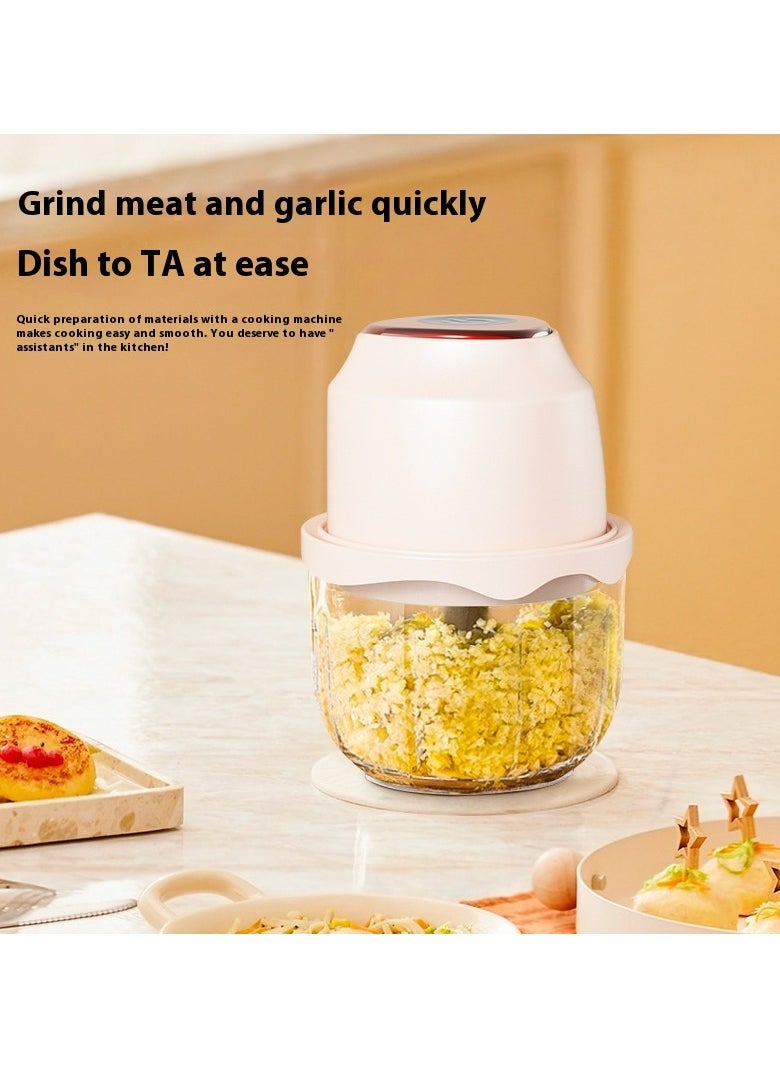 Home Kitchen 350ML USB Charging Wireless Electric Mini Garlic Chopper