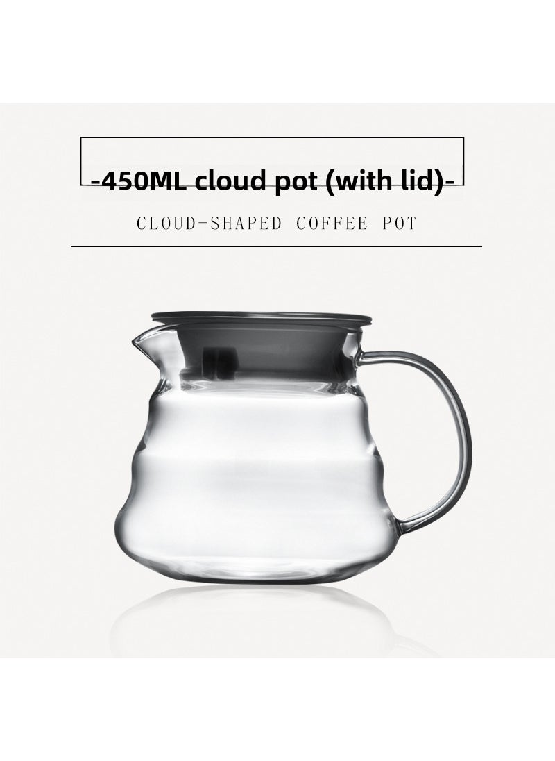 Thickened Glass Pour-Over Coffee Pot with ScaleNo. 01 450ml Cloud Pot No. 01 450ml Cloud Pot