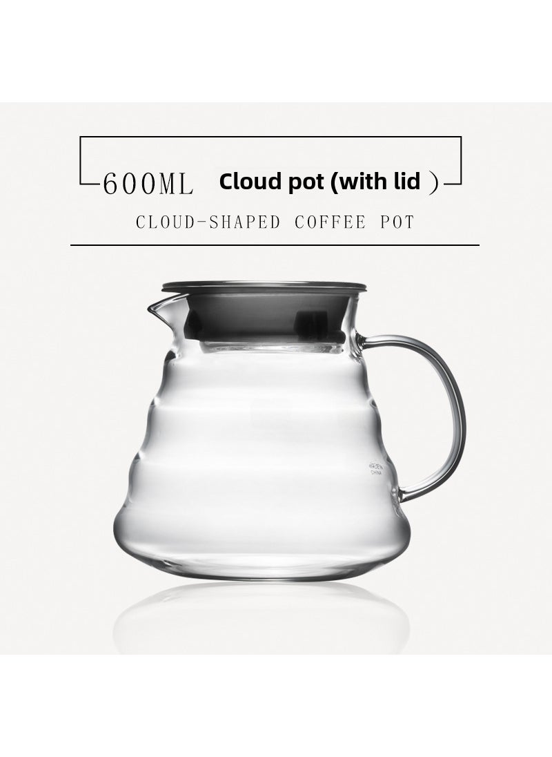 Thickened Glass Pour-Over Coffee Pot with ScaleNo. 02 600ml Cloud Pot No. 02 600ml Cloud Pot